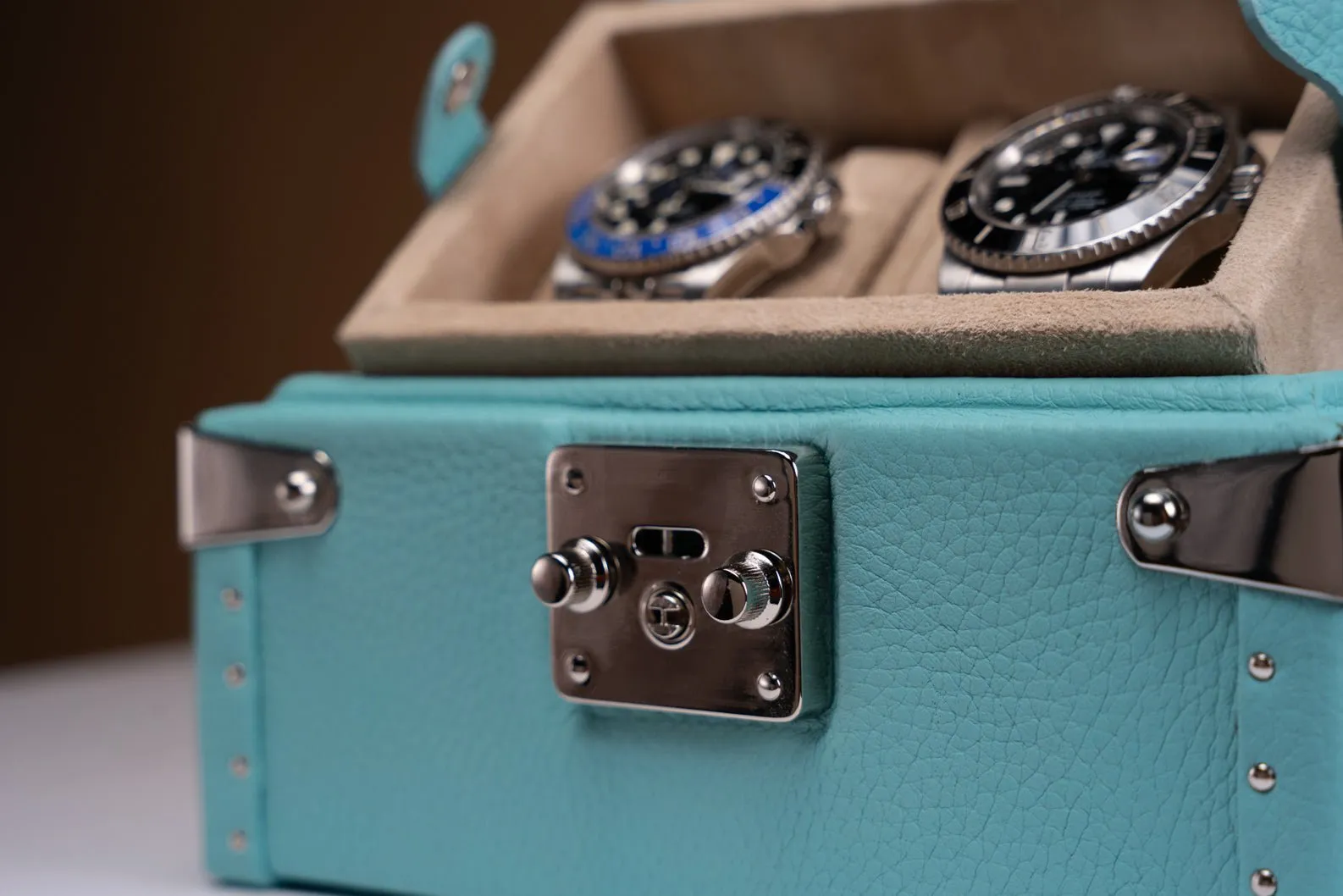 Petra Watch Case - Togo Tiffany Blue