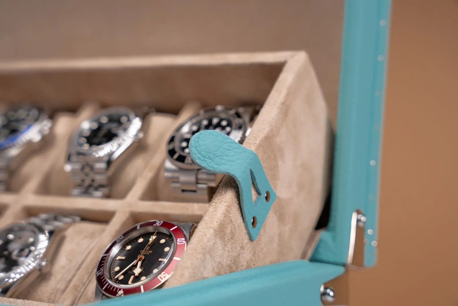 Petra Watch Case - Togo Tiffany Blue