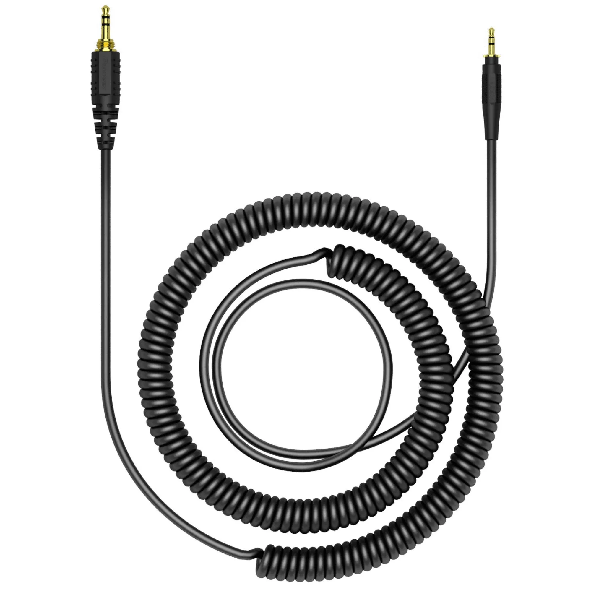 Pioneer DJ HC-CA0401 Coiled Extension Cable, 47.24-inch, for HRM-7/6/5 Studio Wired Headphones for Professional Audio, Aux Cord Cable for DJ Equipment and Recording