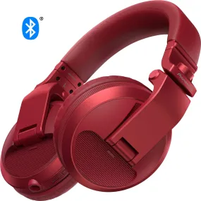 Pioneer DJ HDJ-X5BT-R Over-Ear DJ Wired Studio Headphones, Bluetooth Headphones, Professional Audio Equipment for DJ Booth and Recording - Red