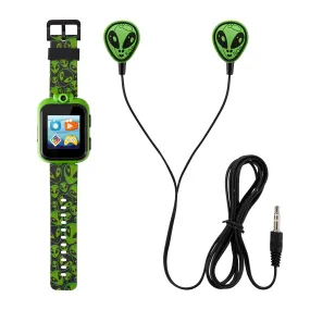 Playzoom Kids Smartwatch & Earbuds Set: Black/Green Alien