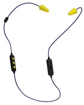 Plugfones LIBERATE 2.0 PL-UY Earphones, 4.1 Bluetooth, 23/26 dB SPL, Blue/Yellow :EA: QUANTITY: 1