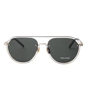 Police Men's Green Aviator Sunglasses