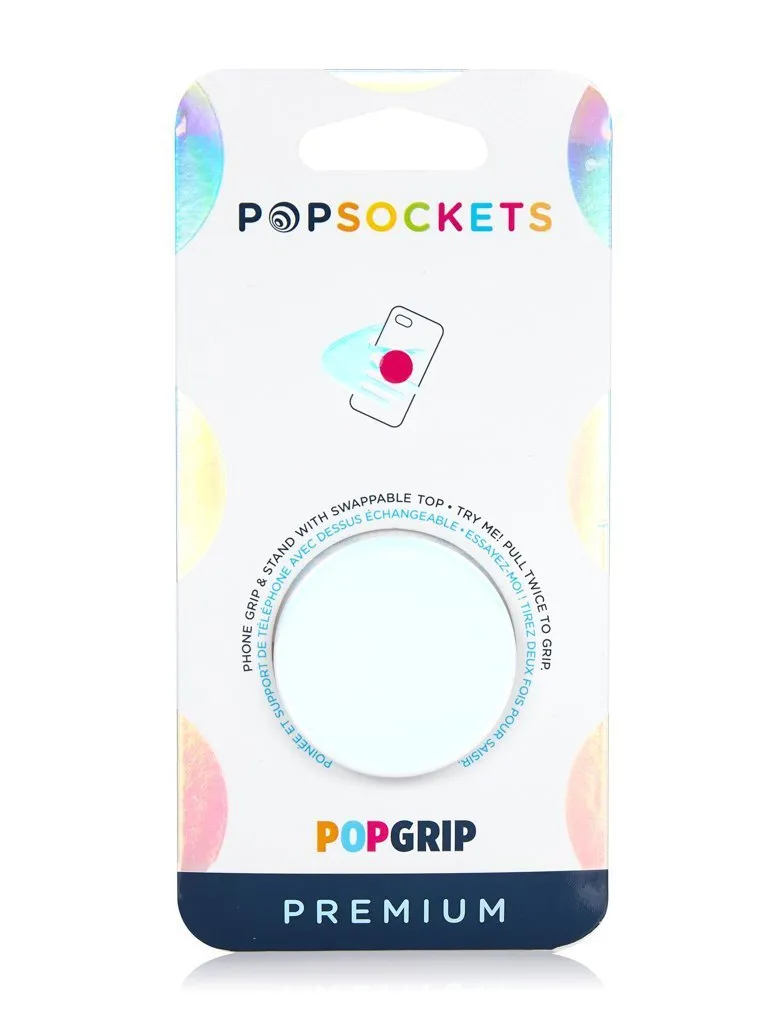 PopSockets Grips Swappable Chrome Mermaid White