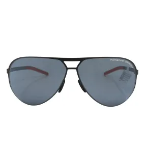 Porsche Design Unisex Black/Blue/Silver-mirrored Aviator Sunglasses