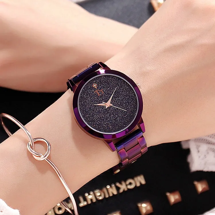 Purple Strarry Sky Dial Women's Watch