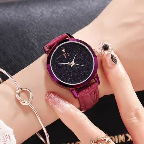 Purple Strarry Sky Dial Women's Watch