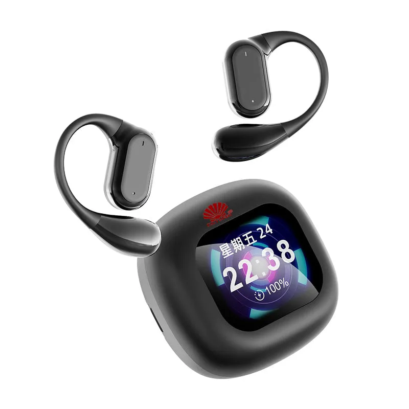 Q1８ Headphones V5.4 Bluetooth Wireless Earphones Sports Noise Reduction Waterproof Earhooks Headset Intelligent Touch Screen