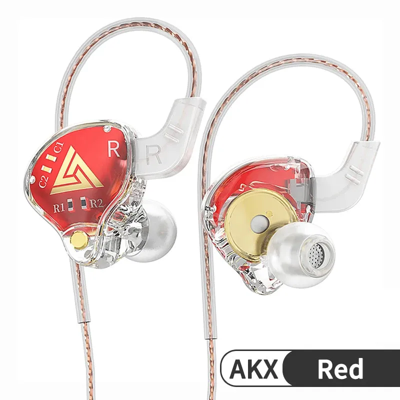 QKZ AKX HIFI Heavy Bass In-Ear Earphones With Mic IEM Level 3.5mm Headphone DMX