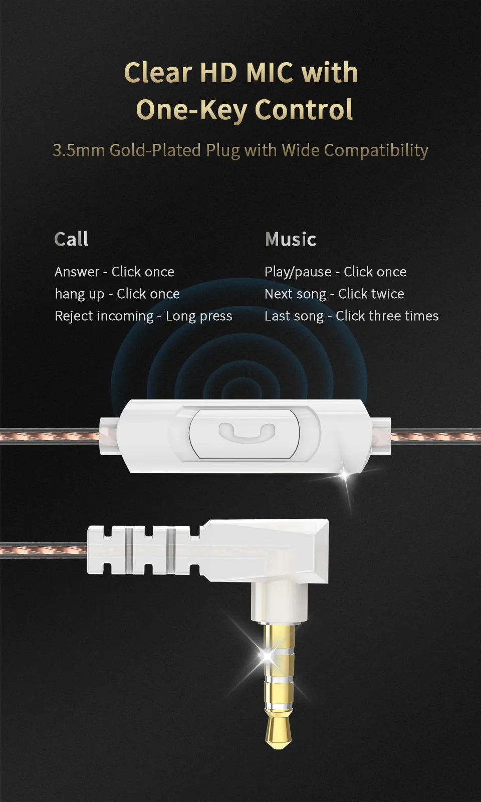 QKZ AKX HIFI Heavy Bass In-Ear Earphones With Mic IEM Level 3.5mm Headphone DMX