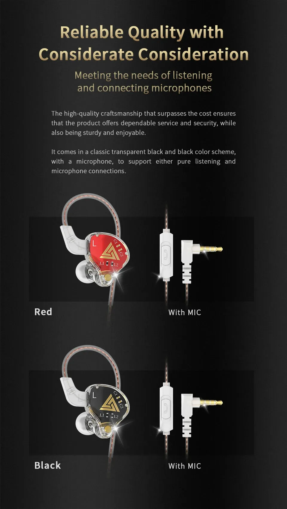 QKZ AKX HIFI Heavy Bass In-Ear Earphones With Mic IEM Level 3.5mm Headphone DMX