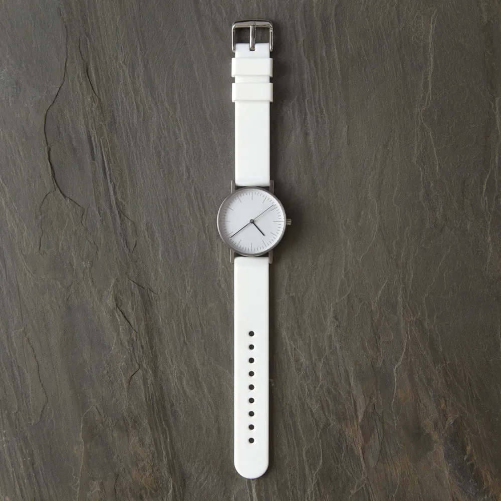 Quick Release Silicone Watch Band - White