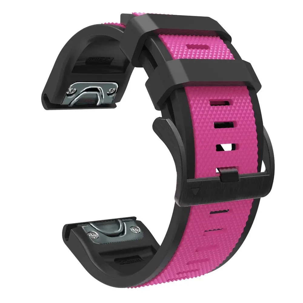 Quickfit 22mm Dual Colour Silicone Watch Straps