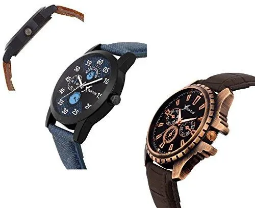 Rich Club Analogue Black Blue Dial Men's Watch - REL-OCT-DENIM