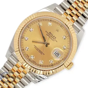 Rolex Datejust 41 Champagne Diamond Yellow Gold/Steel Jubilee  TFJ-142508316