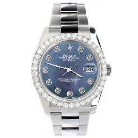 Rolex Datejust  Diamond Bezel/Black Pearl Diamond Dial Watch TFJ-142507907