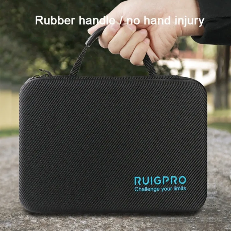 RUIGPRO Shockproof Waterproof Portable Case Box for DJI Osmo Action, Size: 33.5cm x 22.7cm x 6.3cm(Black)