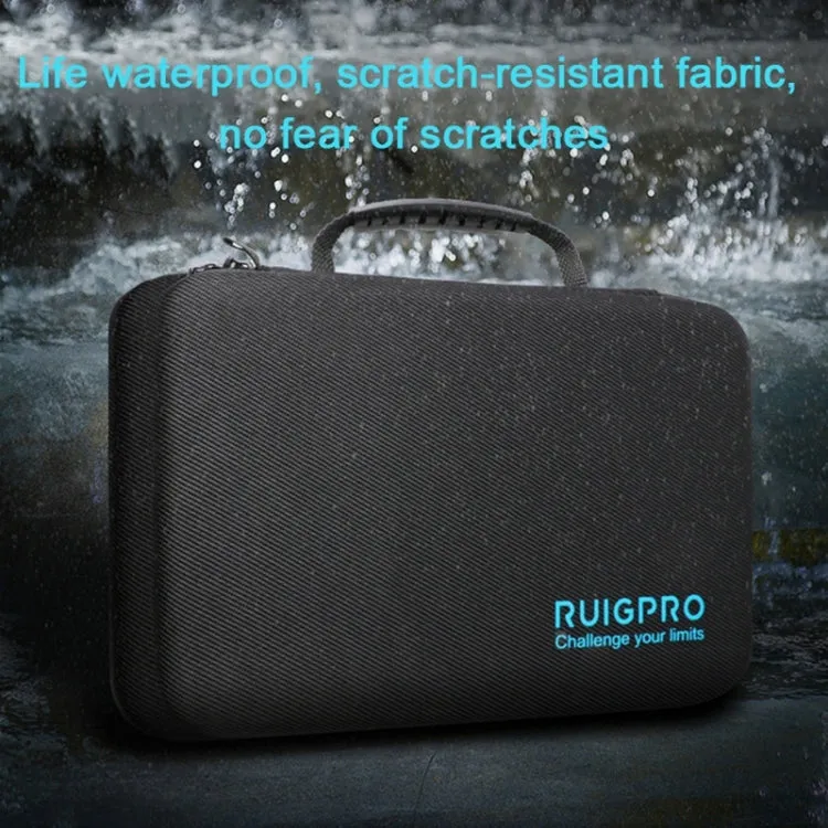 RUIGPRO Shockproof Waterproof Portable Case Box for DJI Osmo Action, Size: 33.5cm x 22.7cm x 6.3cm(Black)