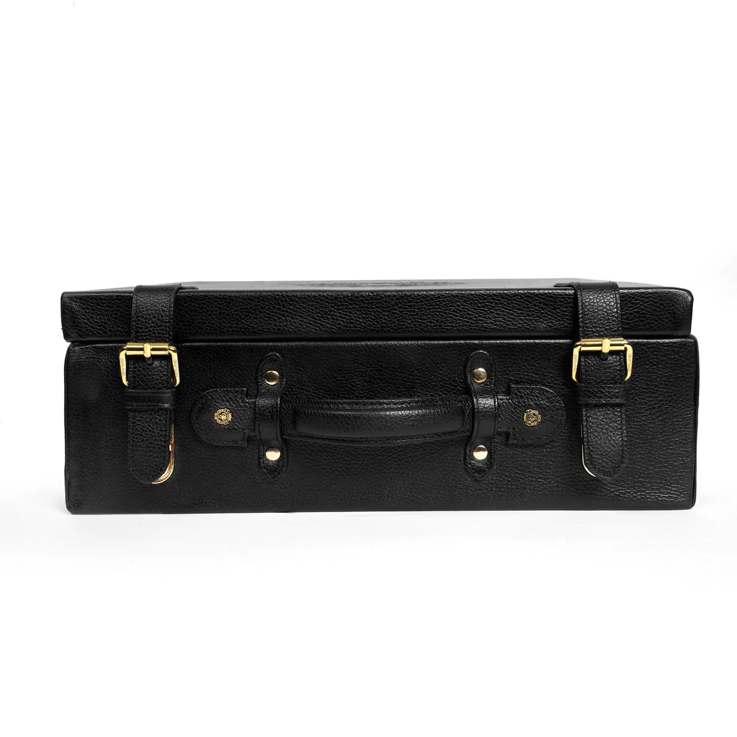 Saffiano Leather Black Shoe Case