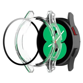 Samsung Galaxy Watch 4 (40mm) / FE (40mm) Plastik Cover m. Indbygget Skærmbeskytter - Gennemsigtig