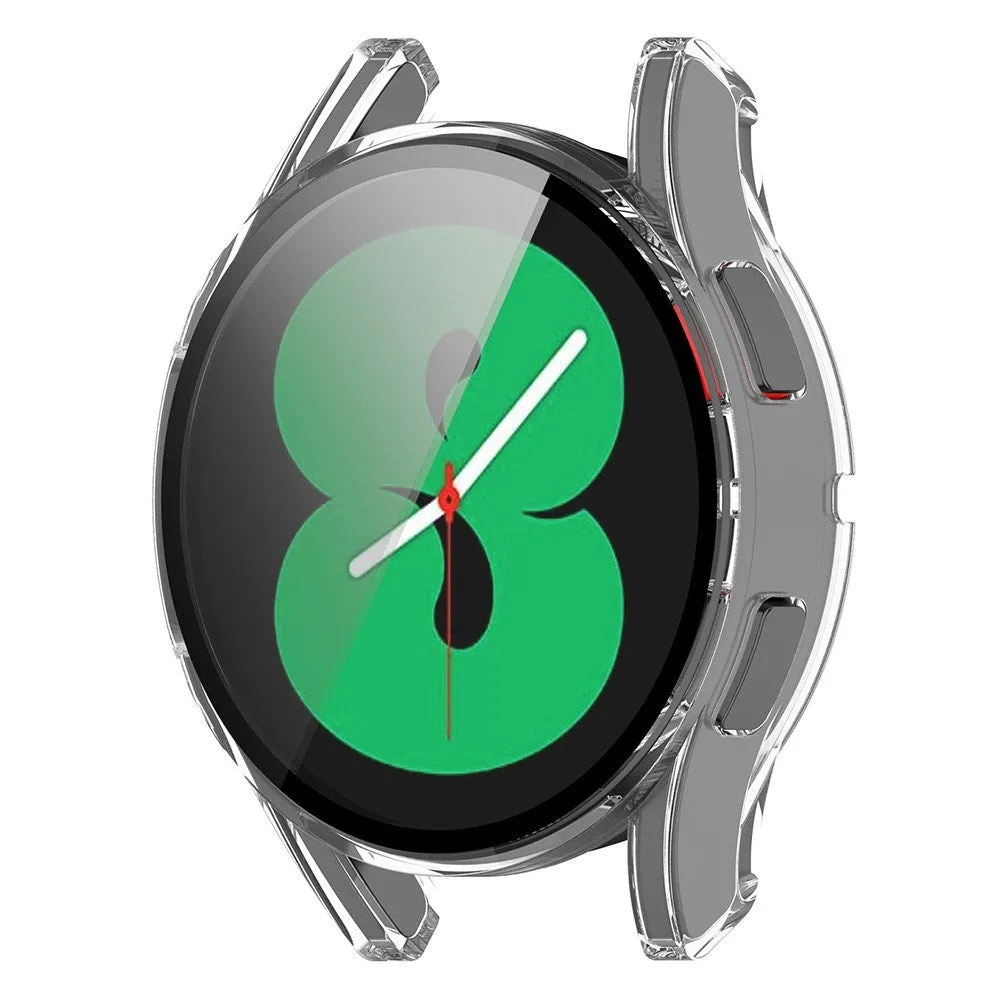 Samsung Galaxy Watch 4 (40mm) / FE (40mm) Plastik Cover m. Indbygget Skærmbeskytter - Gennemsigtig