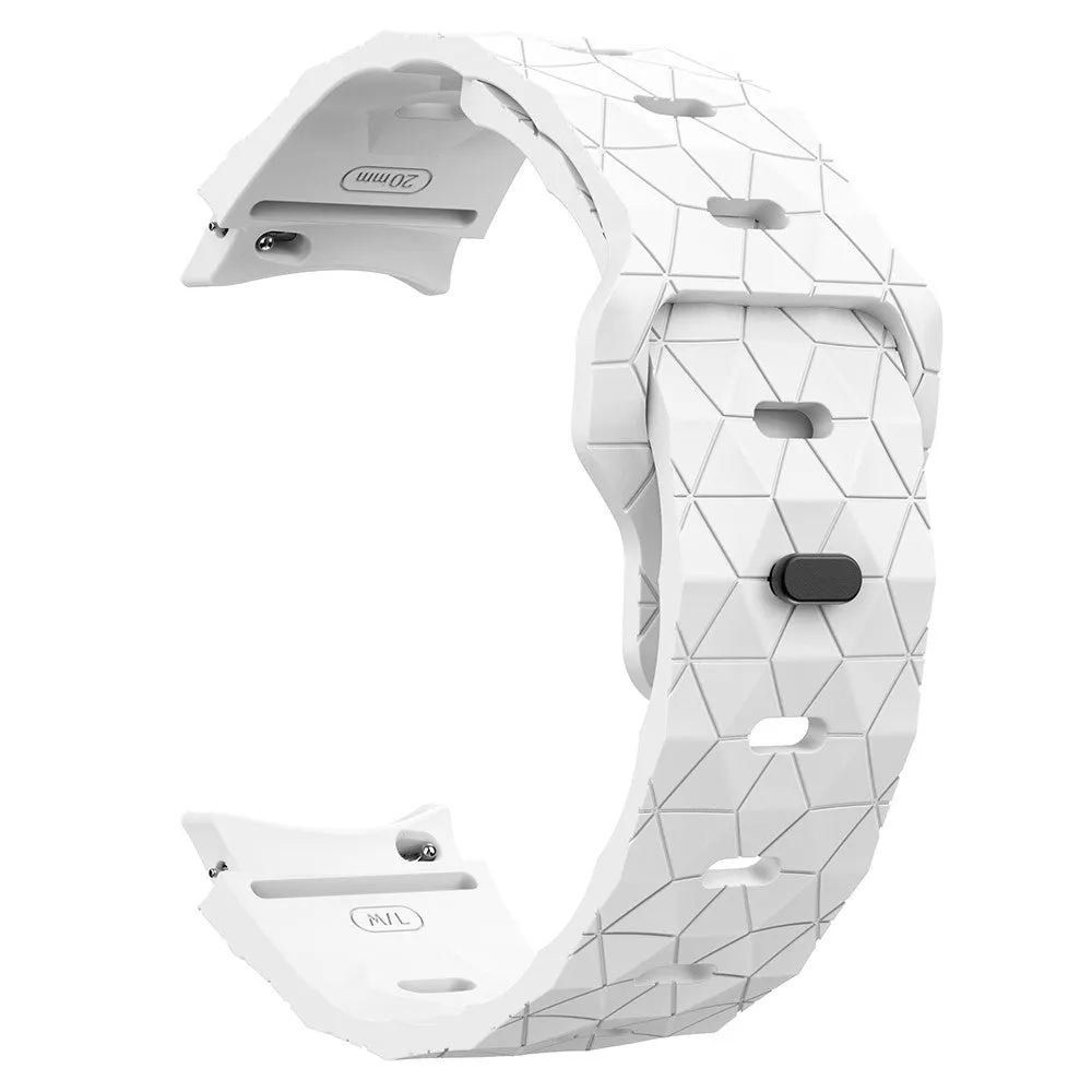 Samsung Galaxy Watch 7 (40mm) silicone strap with button closure mosaic design (joint circumference: 180-220mm) - white