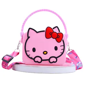 Sanrio Bag Kawaii Hello Kitty Silicon Gel Shoulder Bags - Pink