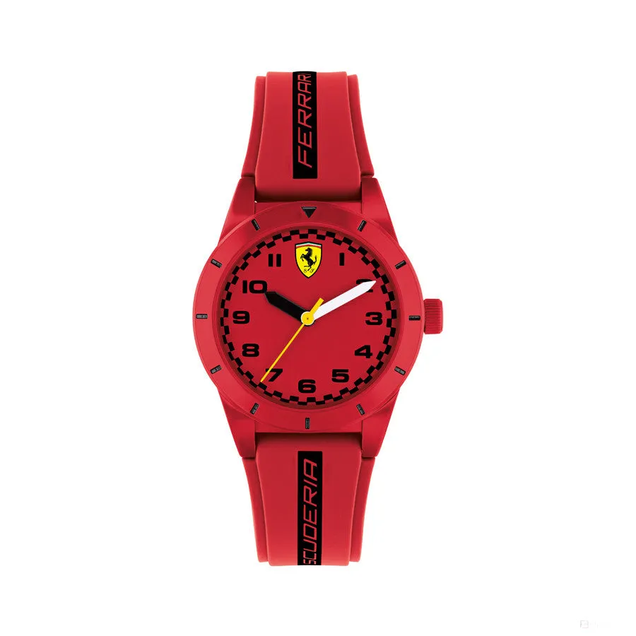 Scuderia Ferrari Watch Redrev Quartz, Red, Silicone Strap, 34Mm