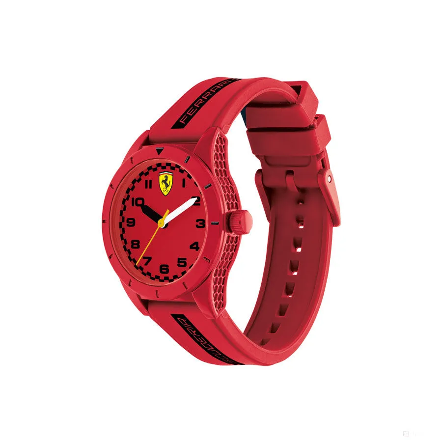 Scuderia Ferrari Watch Redrev Quartz, Red, Silicone Strap, 34Mm