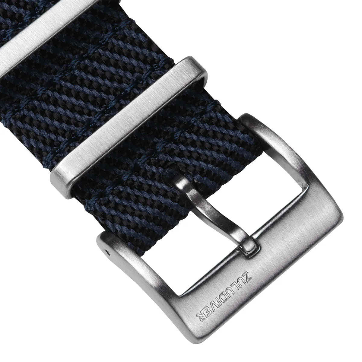 Seasalter Military Nylon Watch Strap - Black/Blue