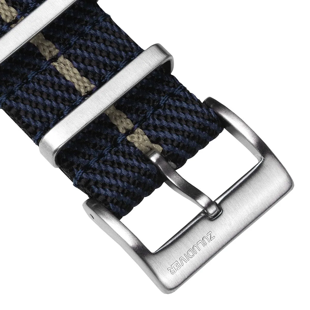 Seasalter Military Nylon Watch Strap - Burgundy/Beige