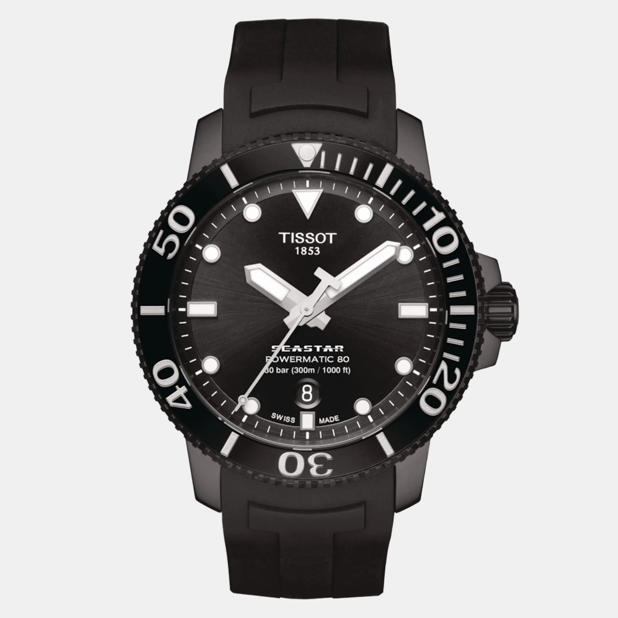 Seastar Men Automatic Silicone Watch T1204073705100