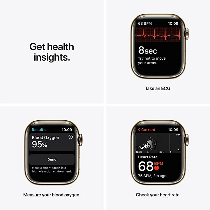 Series 9 Smartwatch Premium Quality[GPS   Cellular 45mm] Fitness Tracker, Blood Oxygen & ECG Apps, Always-On Retina Display, Water Resistant- 1 Year Warranty | 15-Days easy return | Earbuds pro 2 & Magsafe (Free Gift)