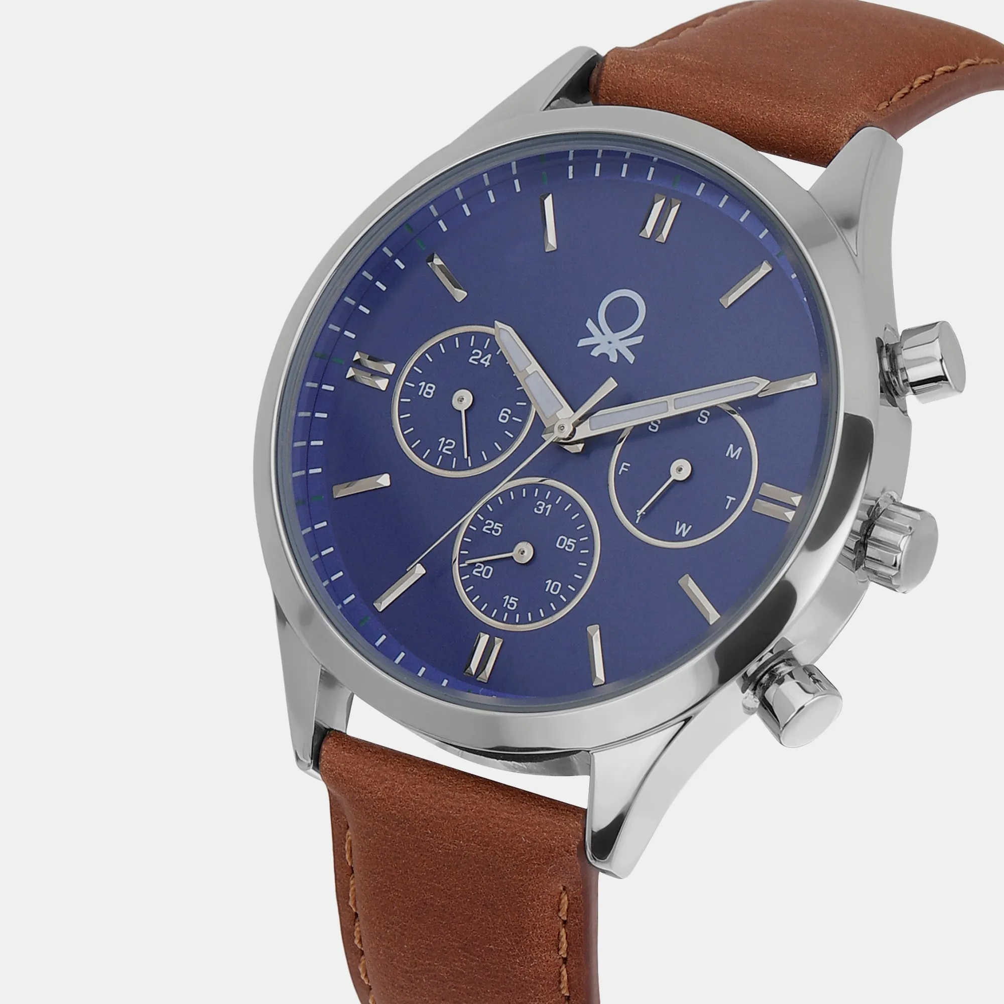 Signature Blue Men's Multi-Function Leather Watch UWUCG0003