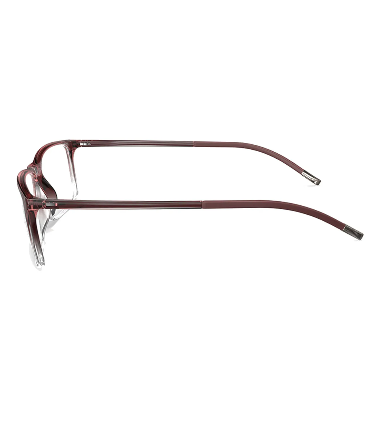 Silhouette Unisex Maroon & white Rectangle Optical Frame