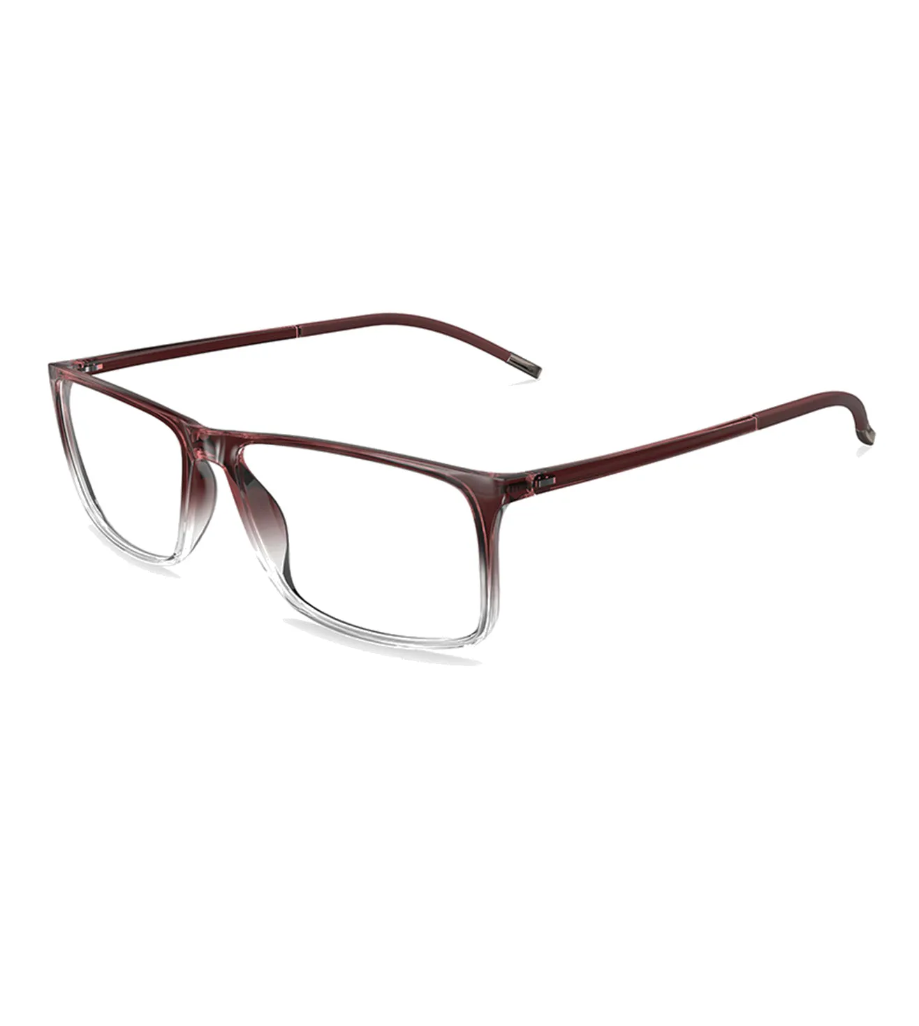 Silhouette Unisex Maroon & white Rectangle Optical Frame