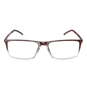 Silhouette Unisex Maroon & white Rectangle Optical Frame