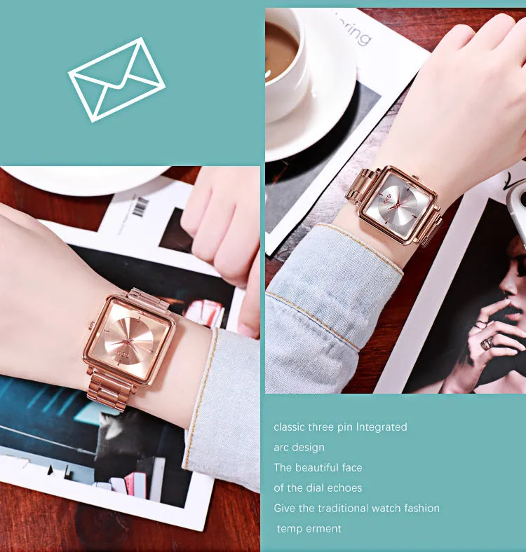 Simple Square Pattern Women's watch