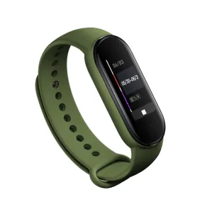 (Size S) Xiaomi Mi Band 6 / Mi Band 5 Silicone Sports Wristband (Joint circumference 150-220mm) - Green (Army Green)