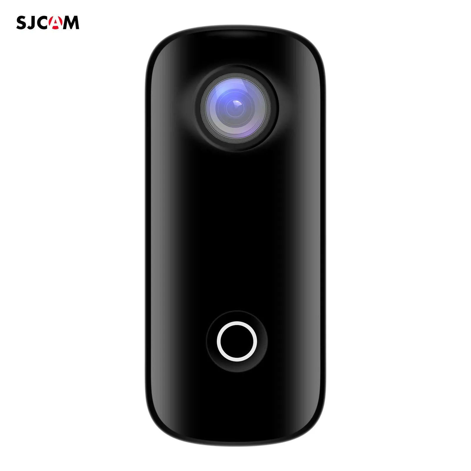 SJCAM C100  Mini Action Camera 4K 30fps Video Digital Camera 30M Waterproof Magnetic Body Built-in Rechrageable Battery WiFi Connection APP Sharing with Waterproof Case Back Clip Lanyard