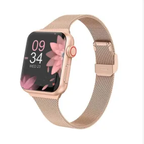 Slim Milanese Apple Watch Strap | Apple Watch Series 10 | Ultra 2 | 8 Ultra | 9 | 8 | 7 | 6 | Rose Gold