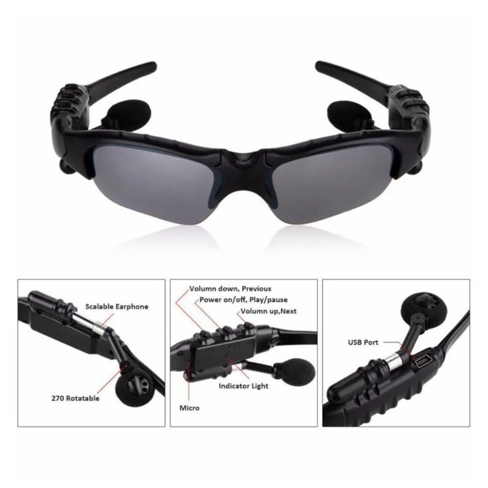 Smart Cycling Sunglasses with Bluetooth Earphone / Headphone and Microphone