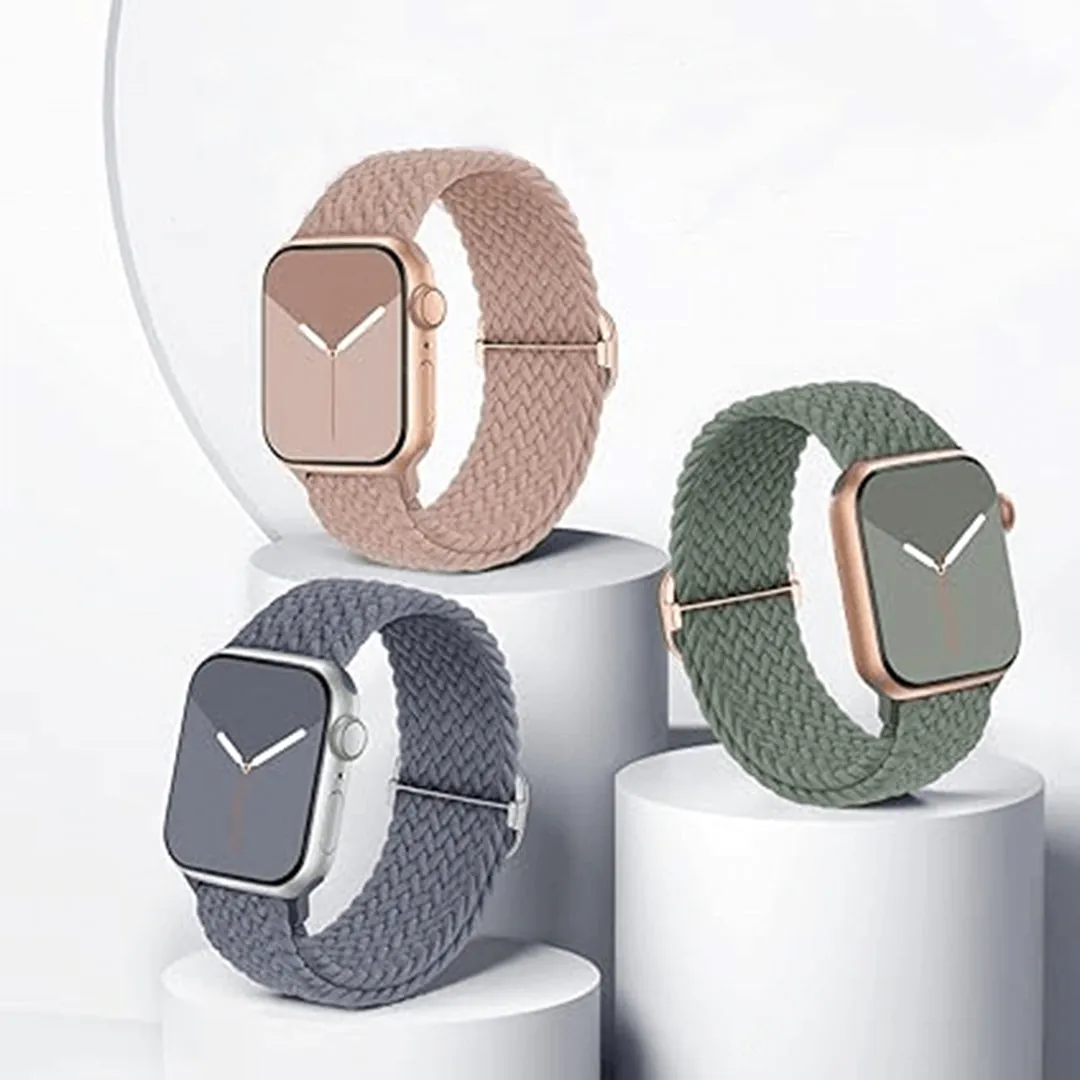 Soft Braided Loop Band For Apple Watch - Blue Grey