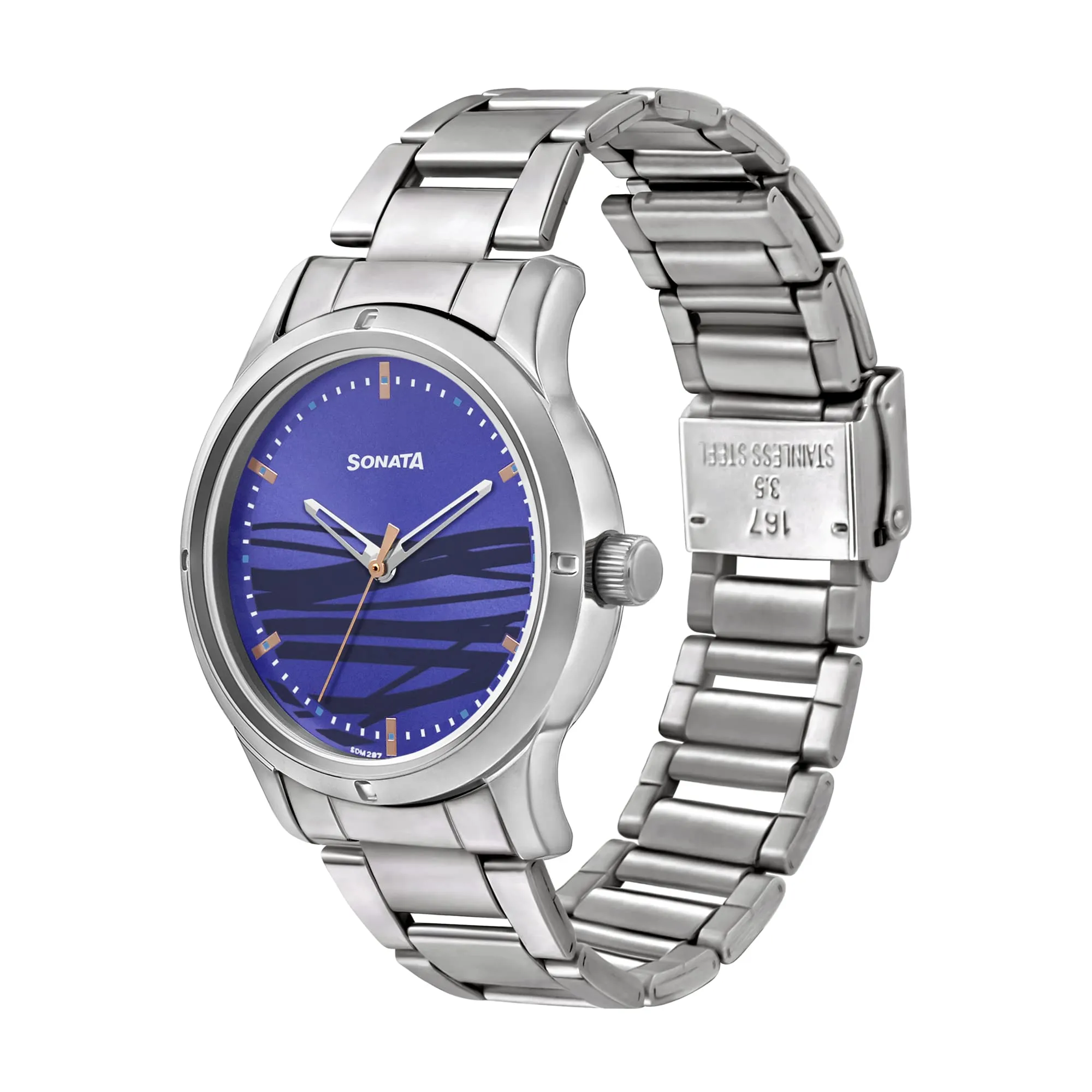 Sonata Blue Dial Analog Watch for Women-NR8183SM03