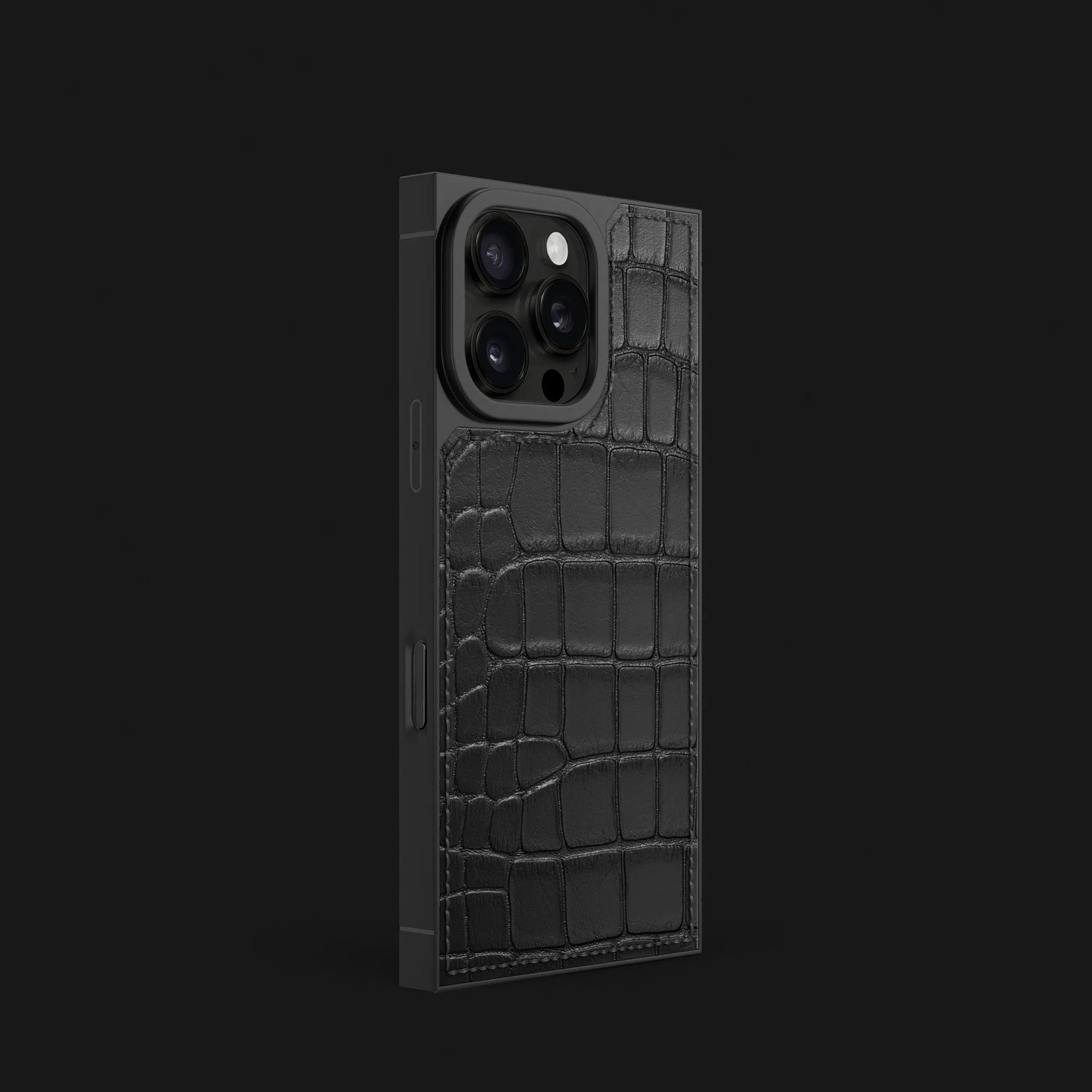 Square Case Edition Black For iPhone 16 Pro In Alligator