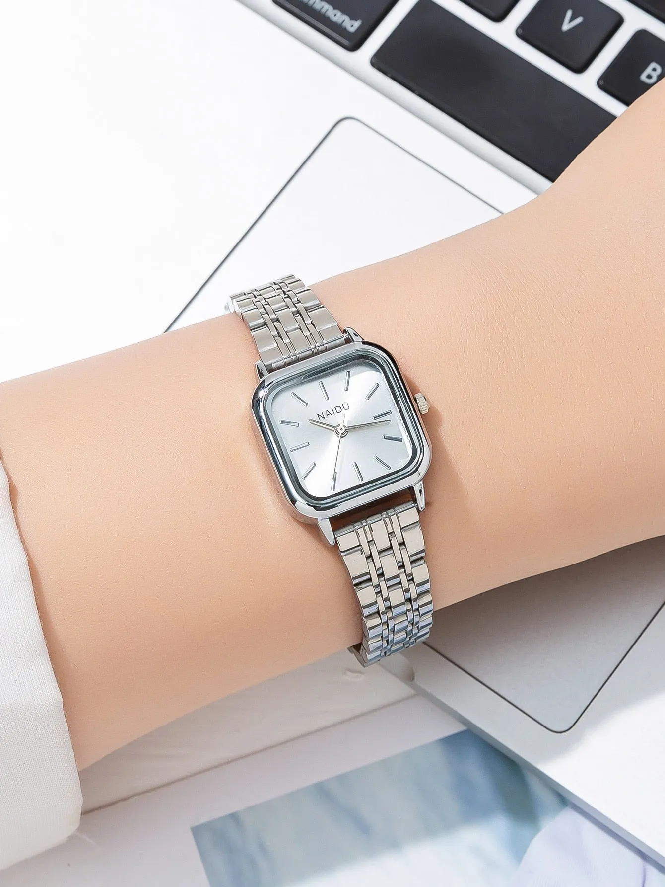 Square Pointer Quartz Watch