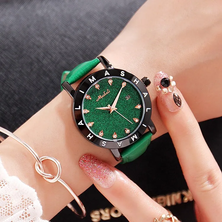 Starry Leather Strap Women's Watch