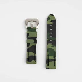 Submerge Camo Silicone Green Watch Strap