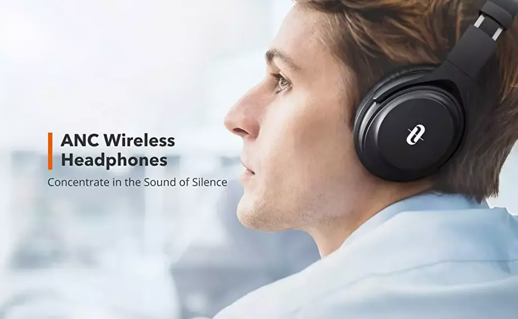 TaoTronics T-BH085 Active Noise Cancelling Wireless Bluetooth Stereo Headphones 40H Playtime Type-C Fast Charging Bluetooth 5.0 CVC 8.0 Headset