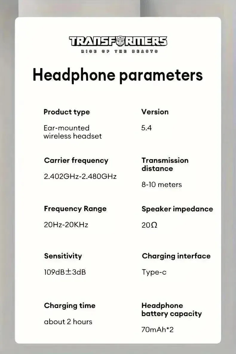 Transformers TF-T21 TWS Earphones